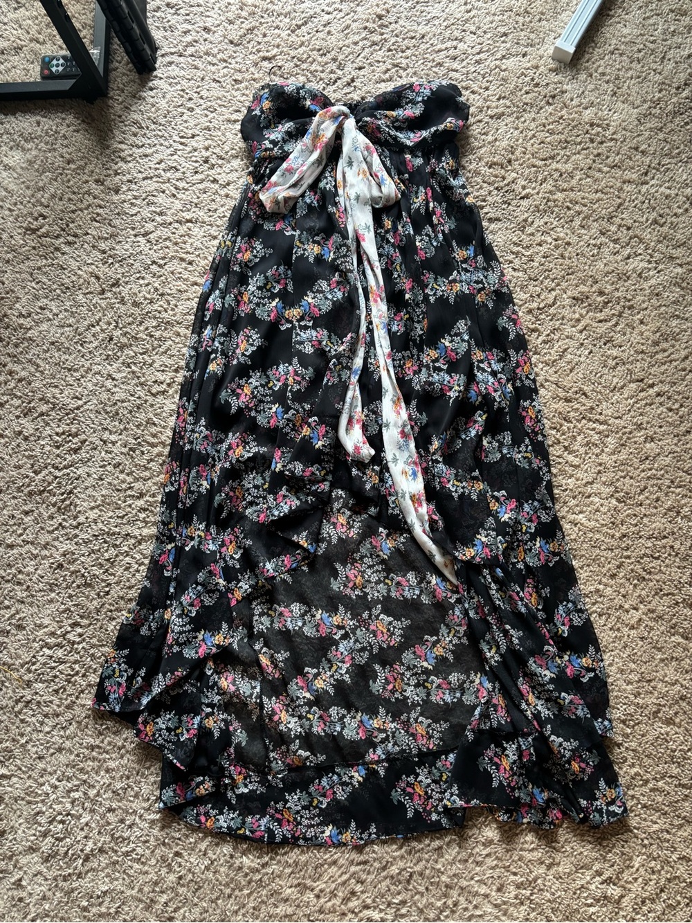 Strut & Bolt strapless hi-low floral dress